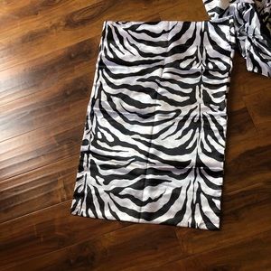 Satiny Set Zebra Striped Sheet Set, Full Size